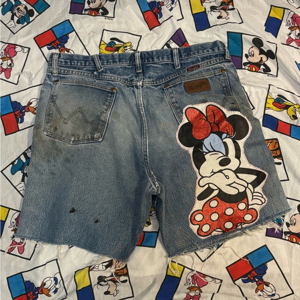 1/1 Custom Patchwork Mickey Jorts - image 5